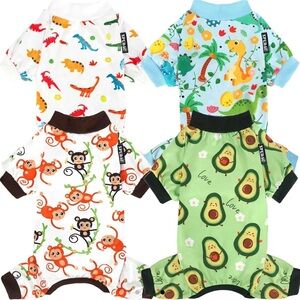 4pack Colorful Pet Pajamas Set